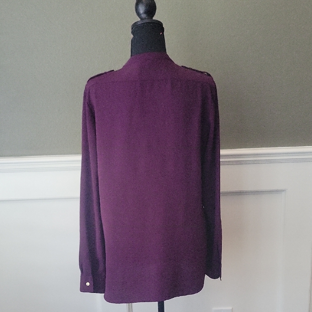 Calvin Klein Deep Purple Blouse - Picture 3 of 4
